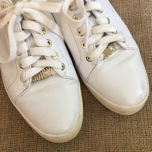 Juicy Couture White Low Top Sneakers Size 8.5 - Picture 10 of 10